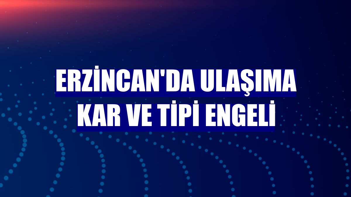 Erzincan'da ulaşıma kar ve tipi engeli