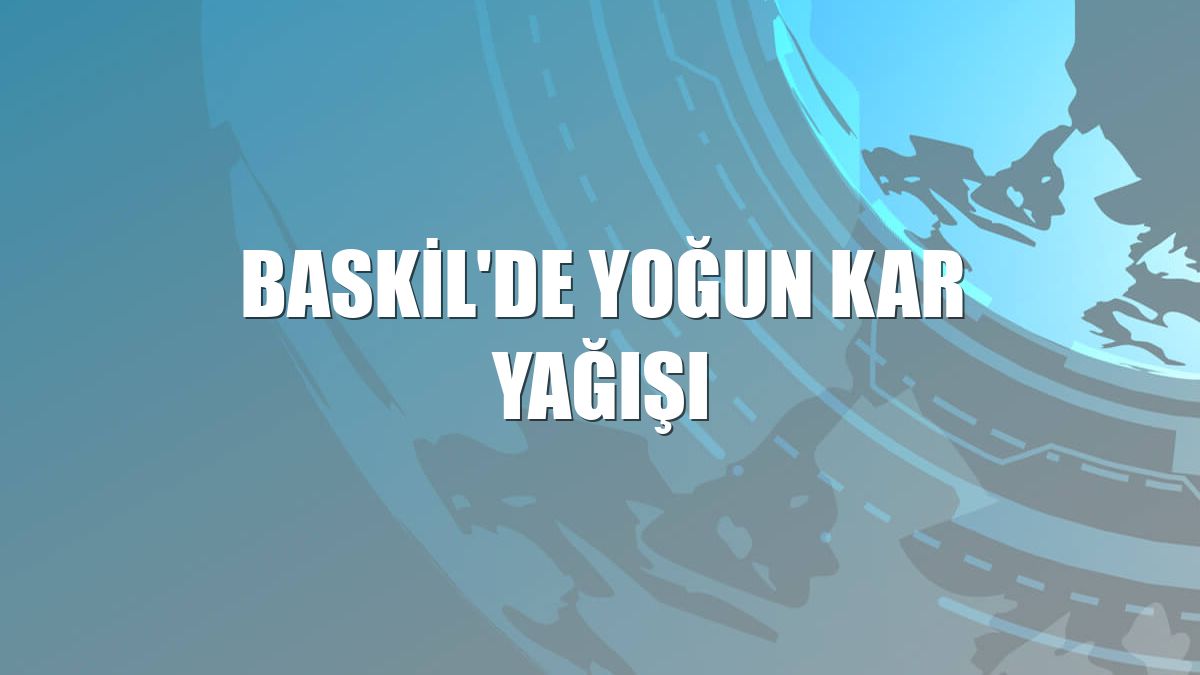Baskil'de yoğun kar yağışı