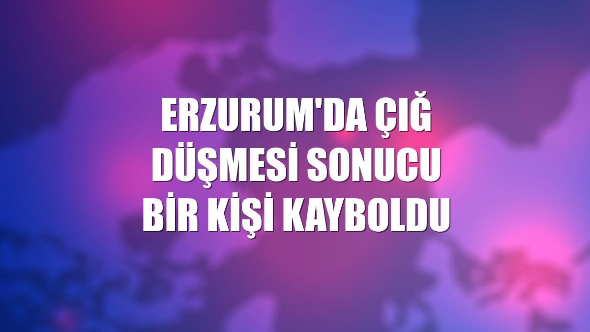 Erzurum'da çığ düşmesi sonucu bir kişi kayboldu