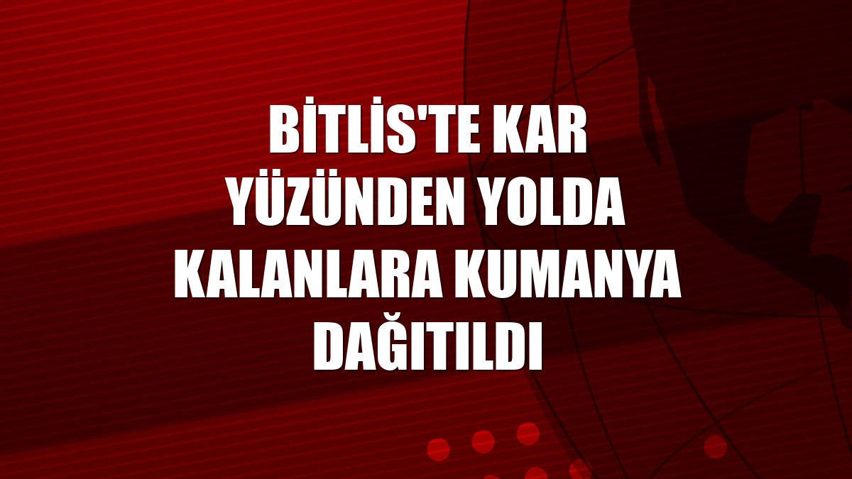Bitlis'te kar yüzünden yolda kalanlara kumanya dağıtıldı