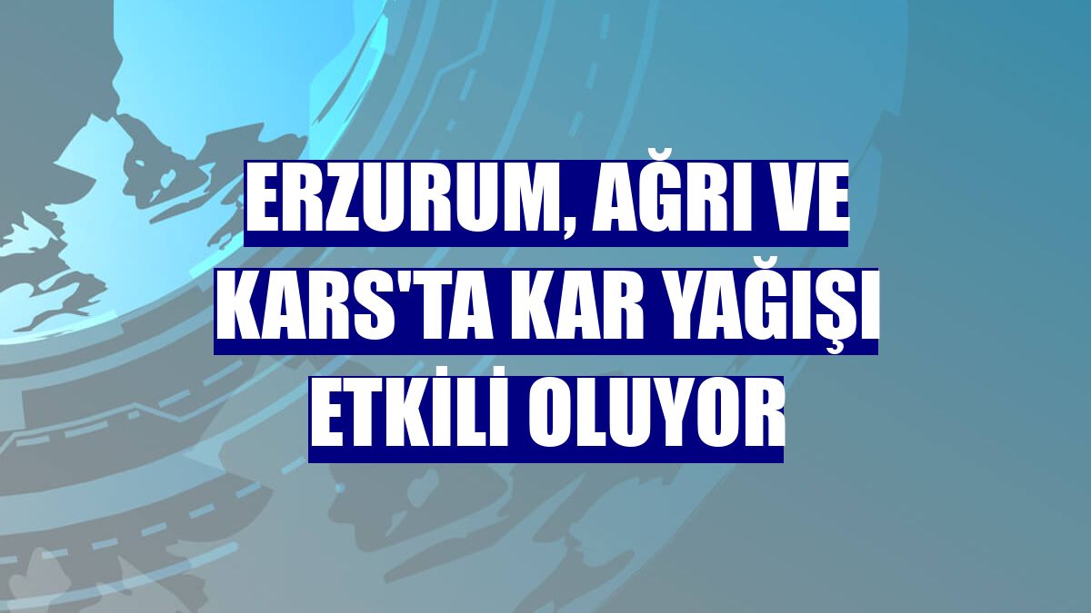 Erzurum, Ağrı ve Kars'ta kar yağışı etkili oluyor