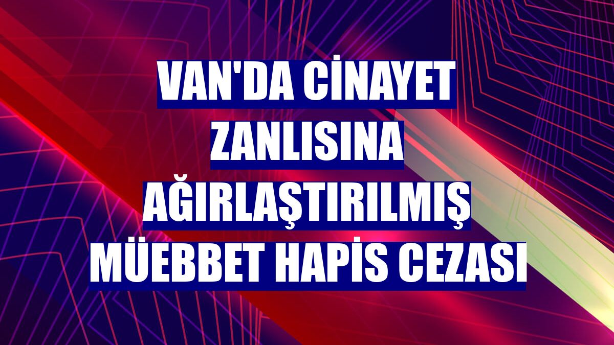 Van'da cinayet zanlısına ağırlaştırılmış müebbet hapis cezası