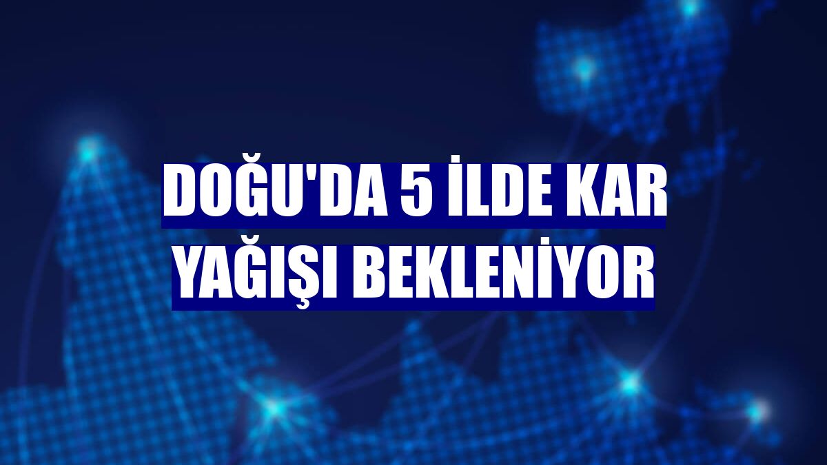 Doğu'da 5 ilde kar yağışı bekleniyor