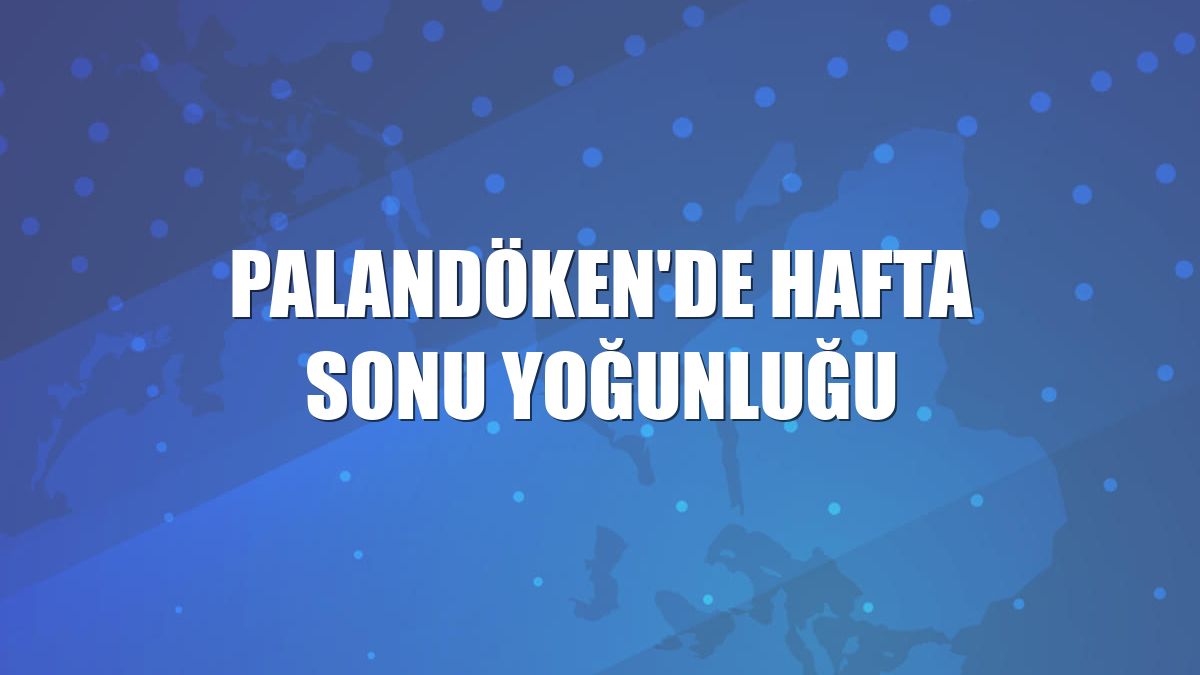 Palandöken'de hafta sonu yoğunluğu