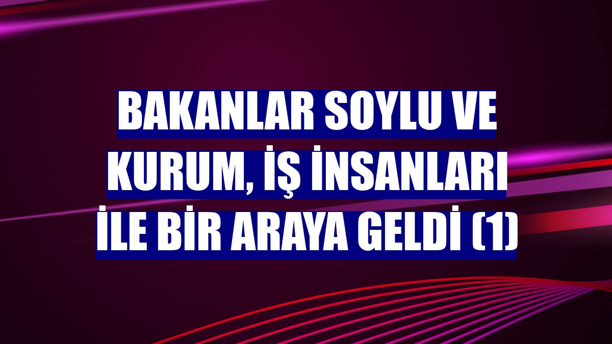 Bakanlar Soylu ve Kurum, iş insanları ile bir araya geldi (1)