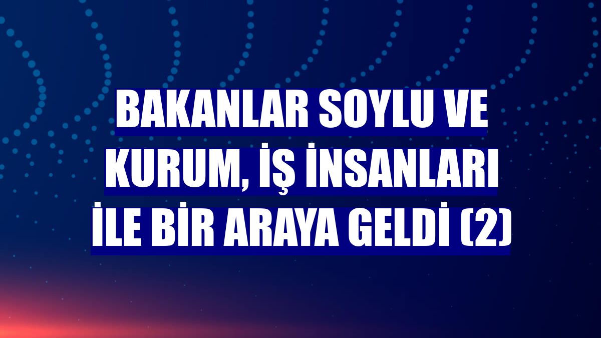 Bakanlar Soylu ve Kurum, iş insanları ile bir araya geldi (2)