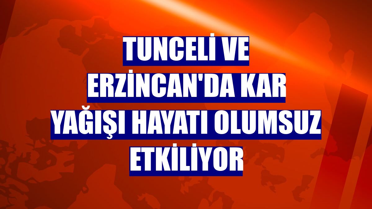 Tunceli ve Erzincan'da kar yağışı hayatı olumsuz etkiliyor