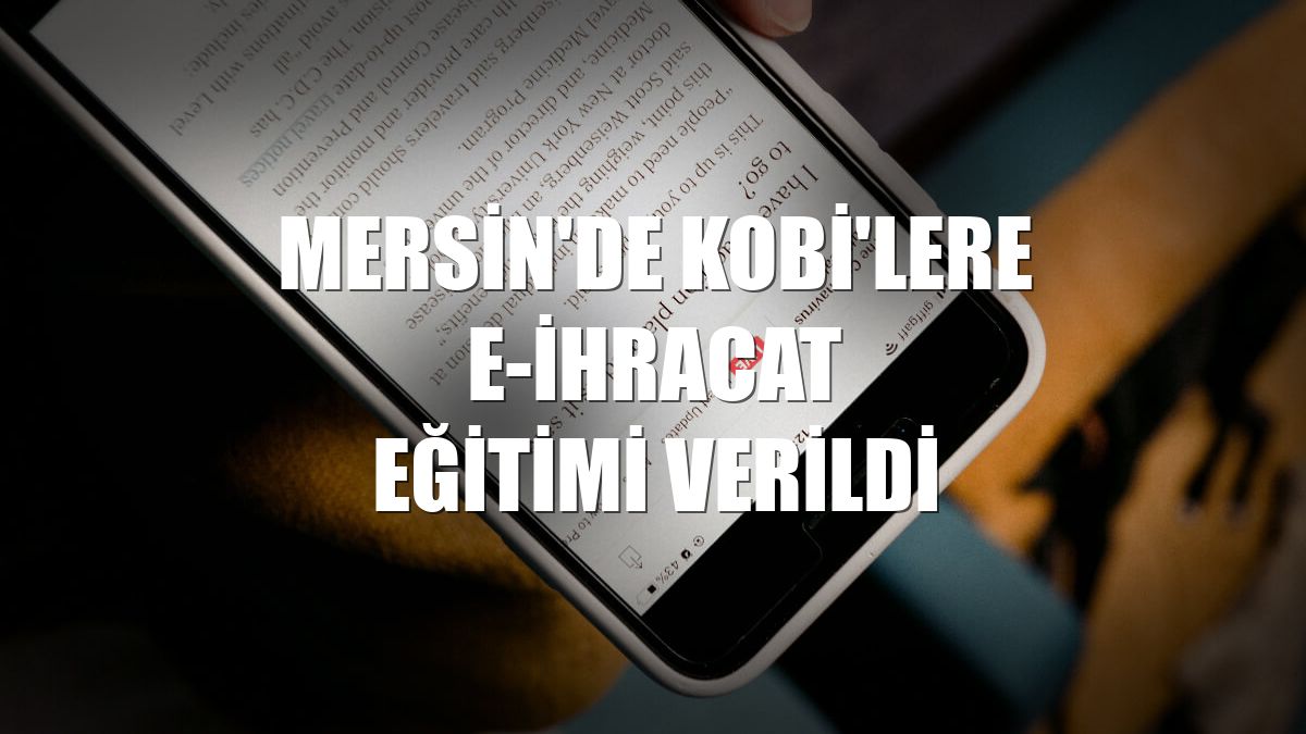 Mersin'de KOBİ'lere e-ihracat eğitimi verildi