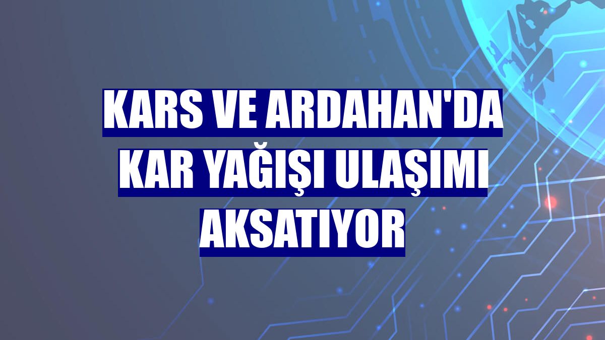 Kars ve Ardahan'da kar yağışı ulaşımı aksatıyor
