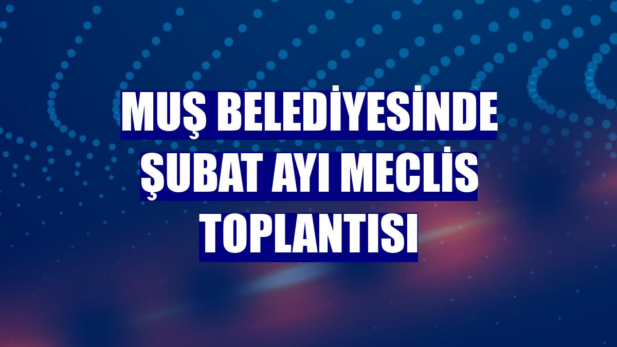 Muş Belediyesinde şubat ayı meclis toplantısı