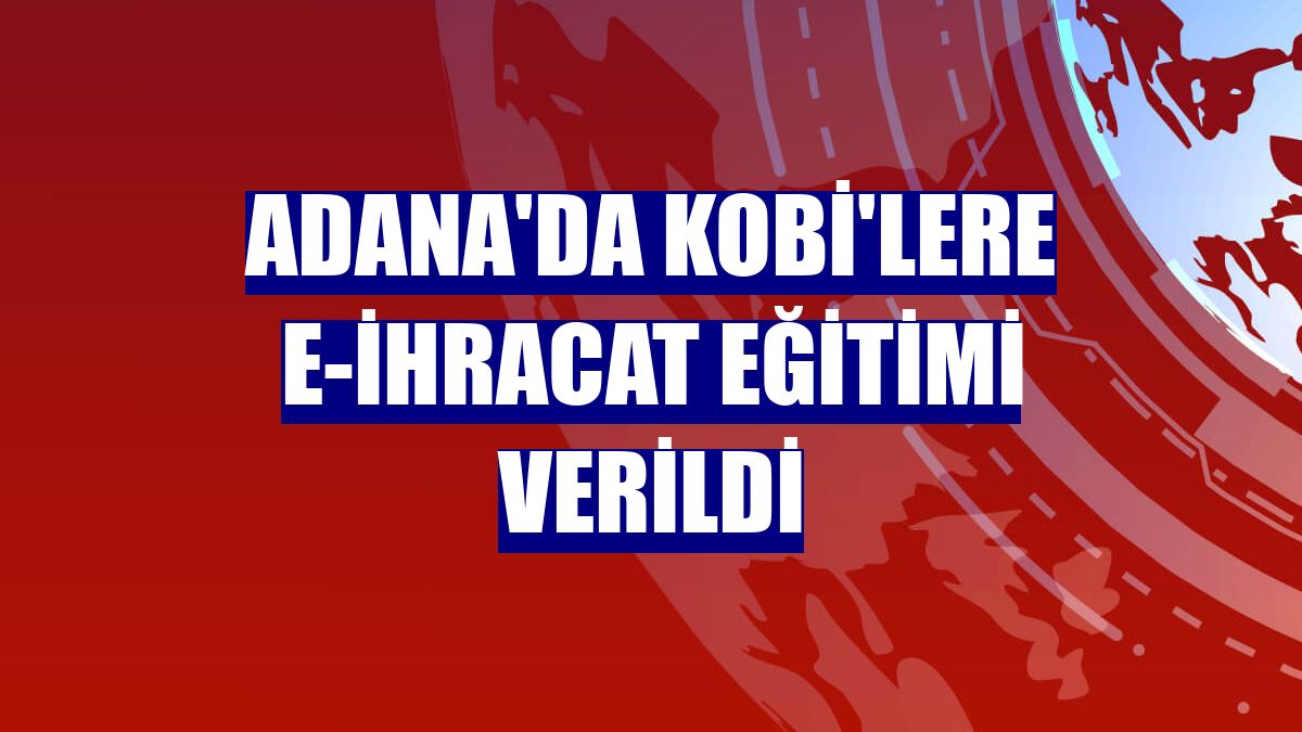 Adana'da KOBİ'lere e-ihracat eğitimi verildi