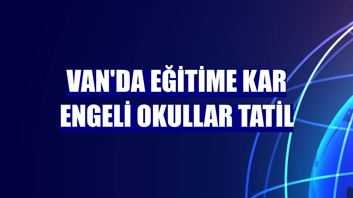 Van'da eğitime kar engeli okullar tatil