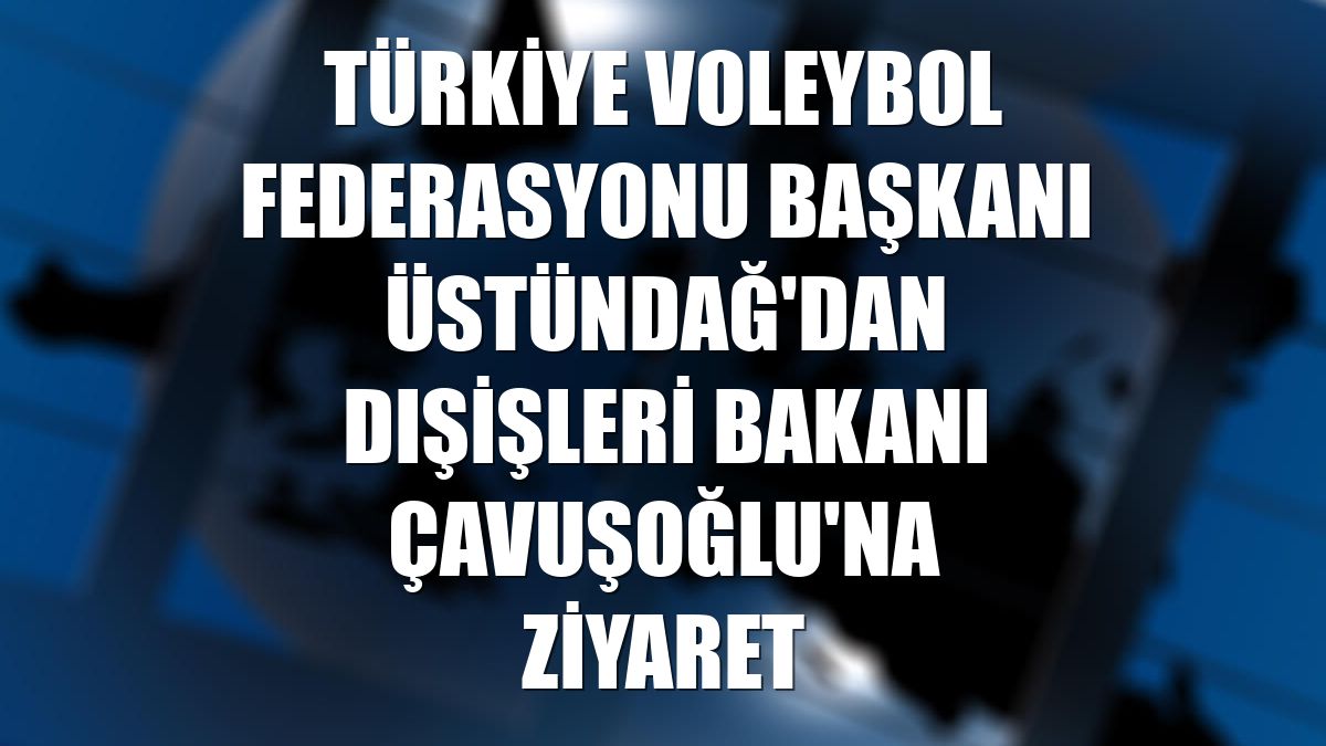 Türkiye Voleybol Federasyonu Başkanı Üstündağ'dan Dışişleri Bakanı Çavuşoğlu'na ziyaret