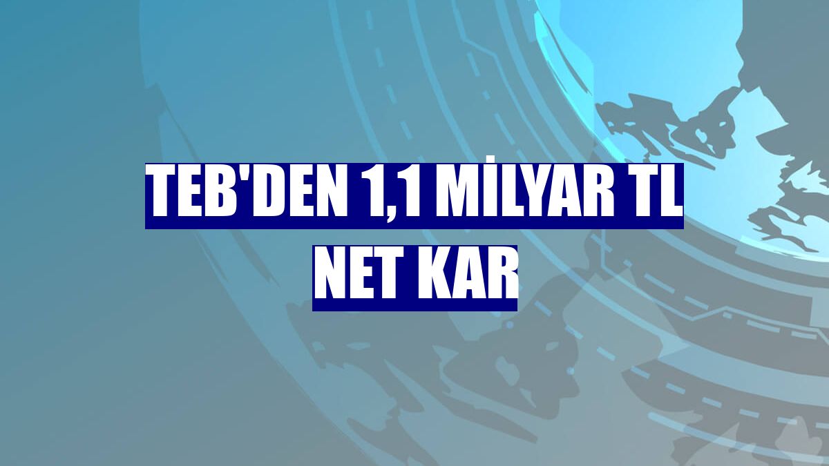 TEB'den 1,1 milyar TL net kar