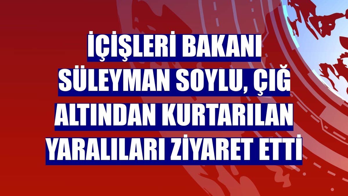 İçişleri Bakanı Süleyman Soylu, çığ altından kurtarılan yaralıları ziyaret etti