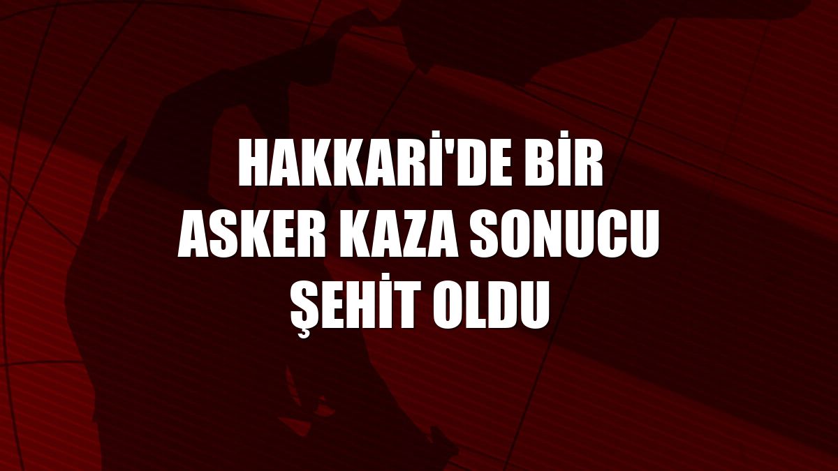 Hakkari'de bir asker kaza sonucu şehit oldu