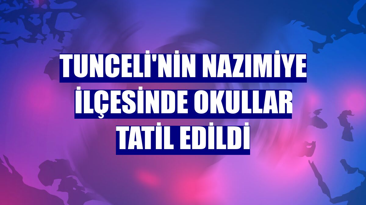 Tunceli'nin Nazımiye ilçesinde okullar tatil edildi