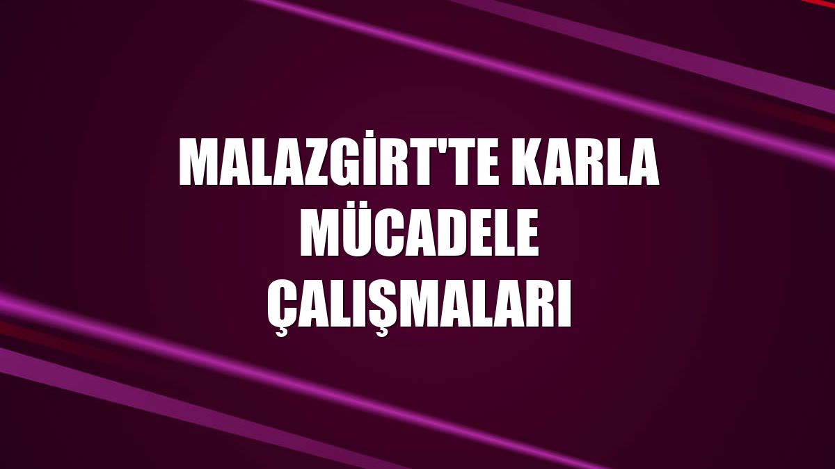 Malazgirt'te karla mücadele çalışmaları