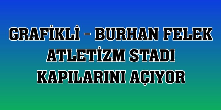 GRAFİKLİ - Burhan Felek Atletizm Stadı kapılarını açıyor