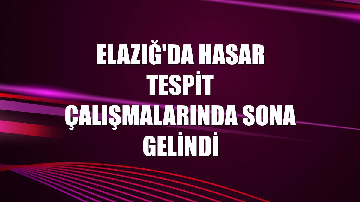 Elazığ'da hasar tespit çalışmalarında sona gelindi