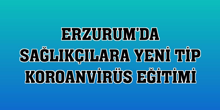 Erzurum'da sağlıkçılara yeni tip koroanvirüs eğitimi