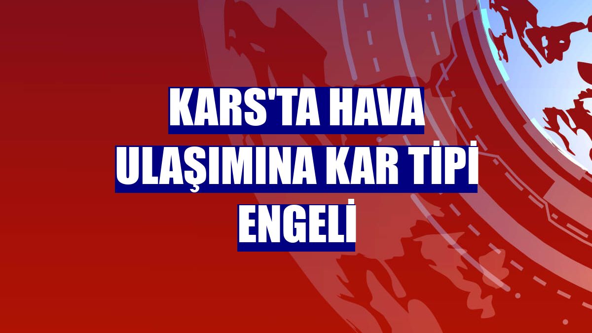 Kars'ta hava ulaşımına kar tipi engeli