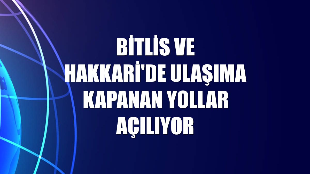 Bitlis ve Hakkari'de ulaşıma kapanan yollar açılıyor