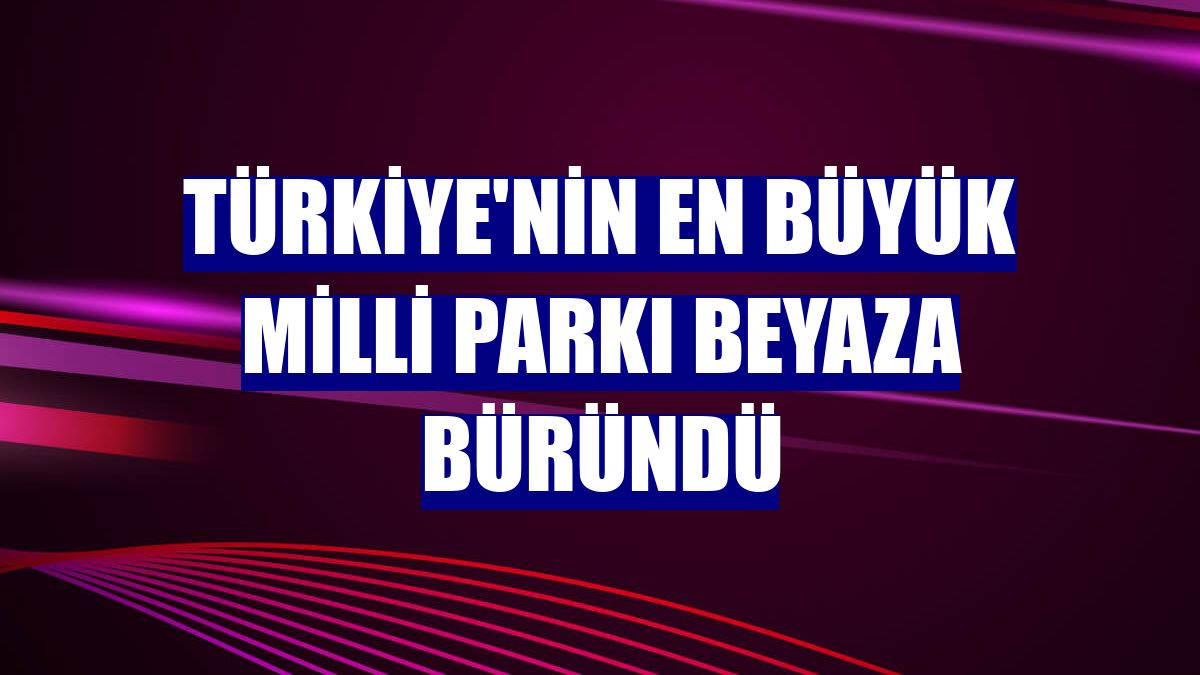 Türkiye'nin en büyük milli parkı beyaza büründü