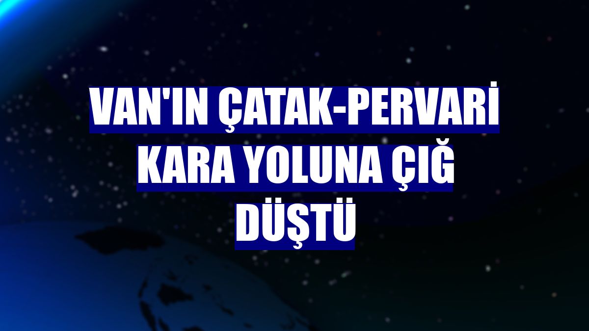 Van'ın Çatak-Pervari kara yoluna çığ düştü