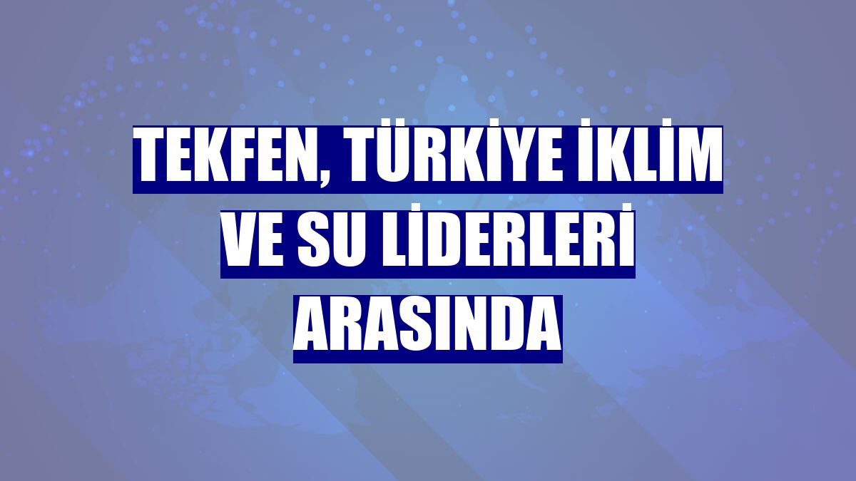 Tekfen, Türkiye İklim ve Su Liderleri arasında