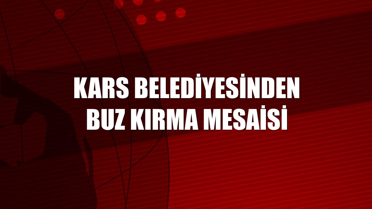 Kars Belediyesinden buz kırma mesaisi