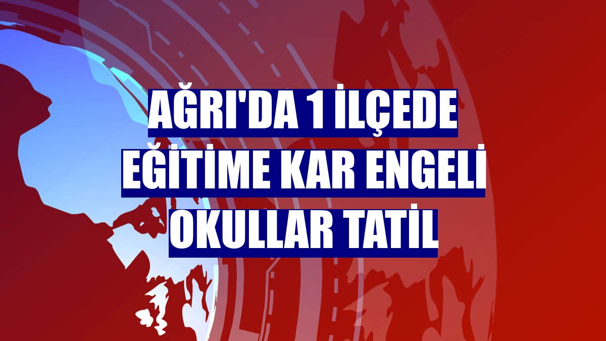 Ağrı'da 1 ilçede eğitime kar engeli okullar tatil