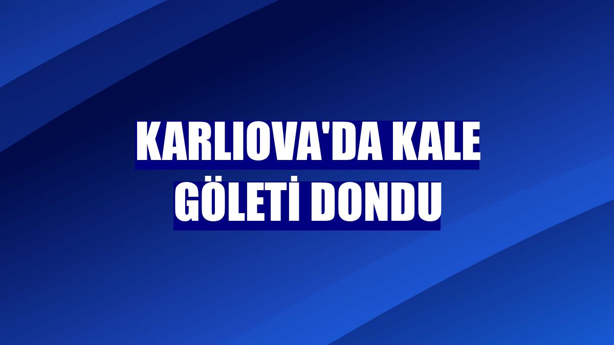 Karlıova'da Kale Göleti dondu