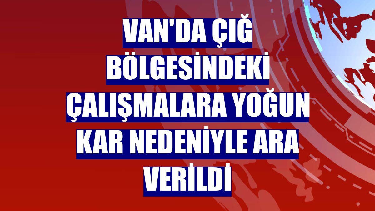 Van'da çığ bölgesindeki çalışmalara yoğun kar nedeniyle ara verildi