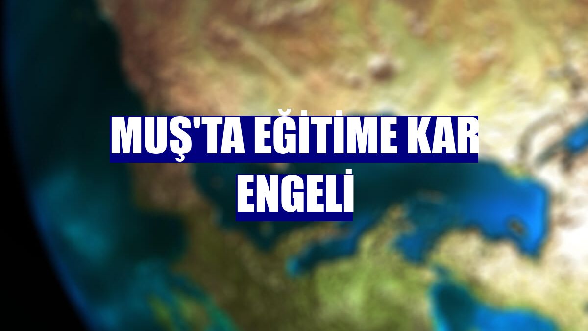 Muş'ta eğitime kar engeli