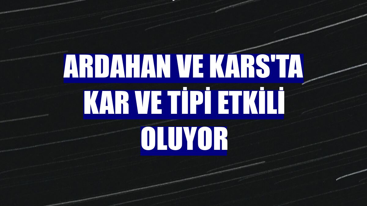 Ardahan ve Kars'ta kar ve tipi etkili oluyor