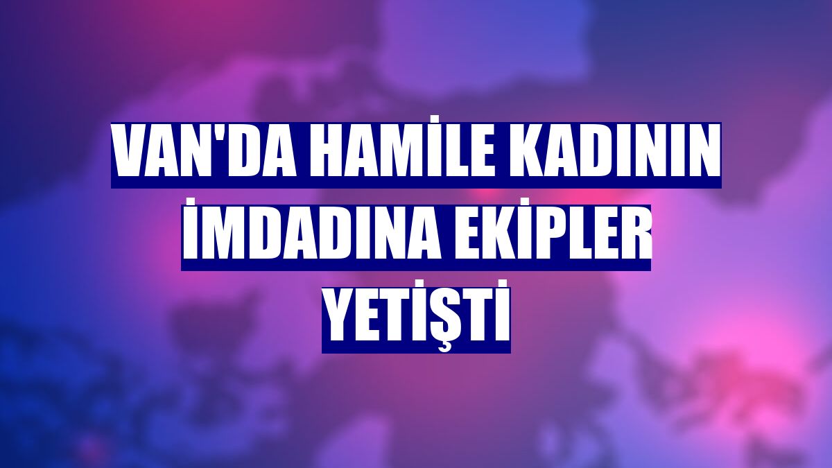 Van'da hamile kadının imdadına ekipler yetişti