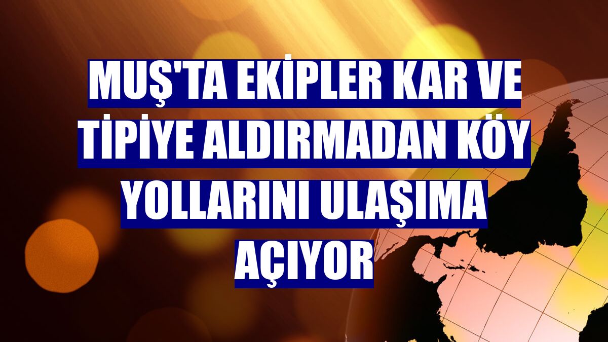 Muş'ta ekipler kar ve tipiye aldırmadan köy yollarını ulaşıma açıyor