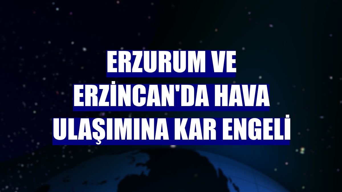 Erzurum ve Erzincan'da hava ulaşımına kar engeli