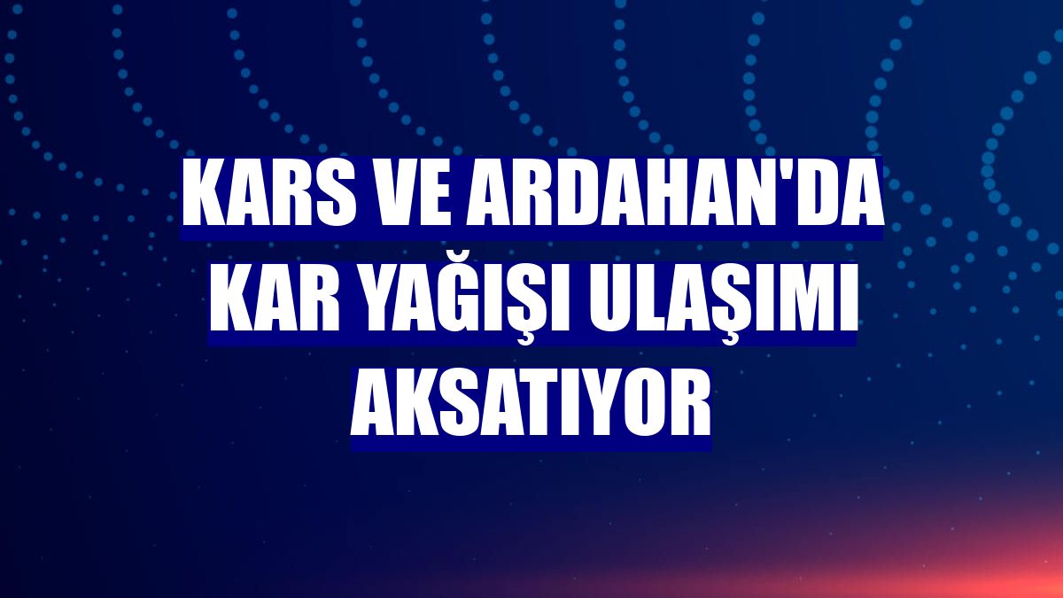 Kars ve Ardahan'da kar yağışı ulaşımı aksatıyor