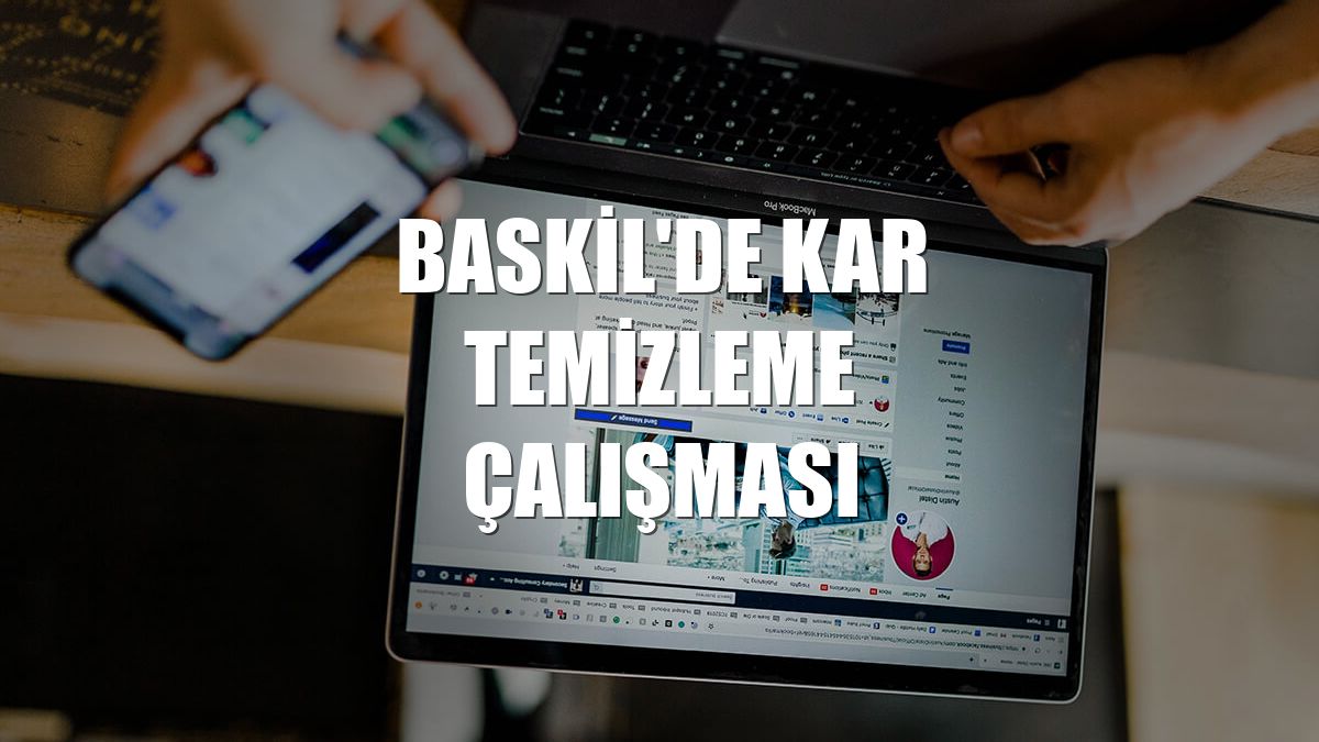 Baskil'de kar temizleme çalışması