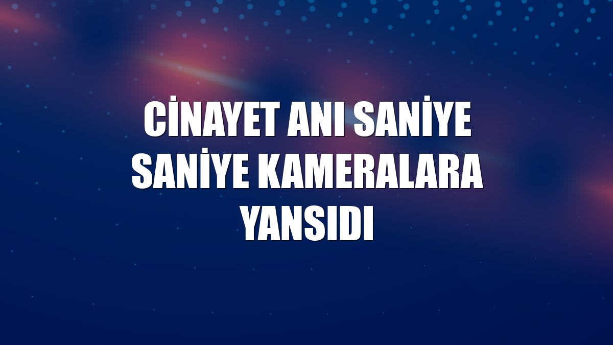 Cinayet anı saniye saniye kameralara yansıdı