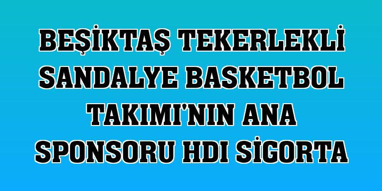 Beşiktaş Tekerlekli Sandalye Basketbol Takımı'nın ana sponsoru HDI Sigorta
