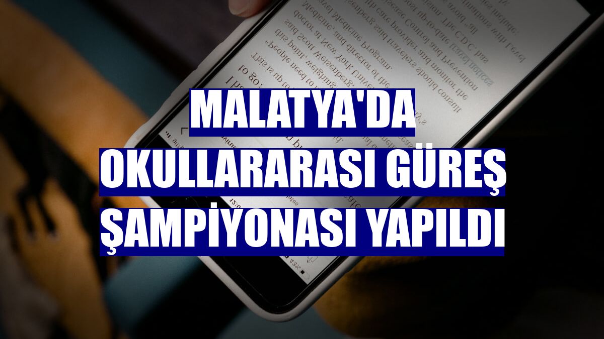 Malatya'da okullararası güreş şampiyonası yapıldı