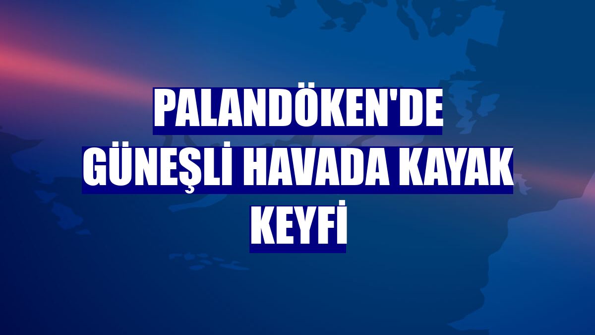 Palandöken'de güneşli havada kayak keyfi