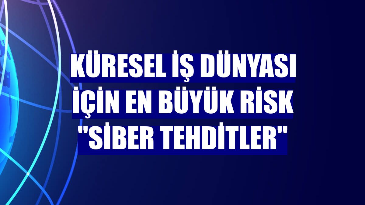 Küresel iş dünyası için en büyük risk "siber tehditler"