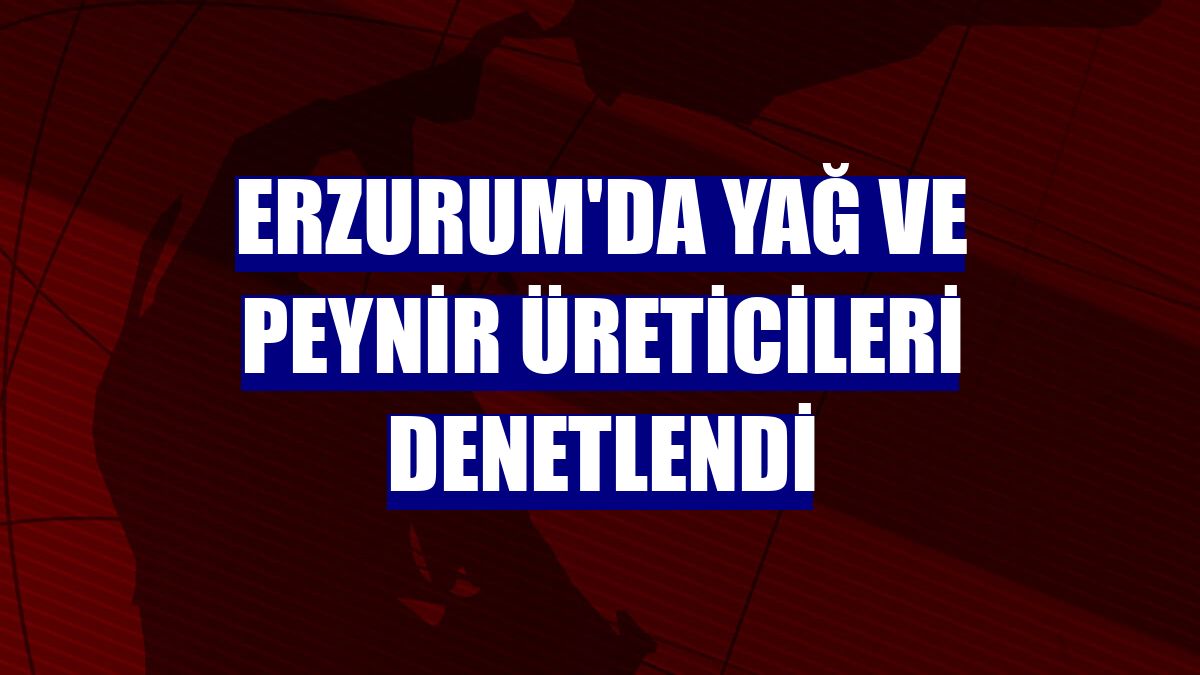 Erzurum'da yağ ve peynir üreticileri denetlendi