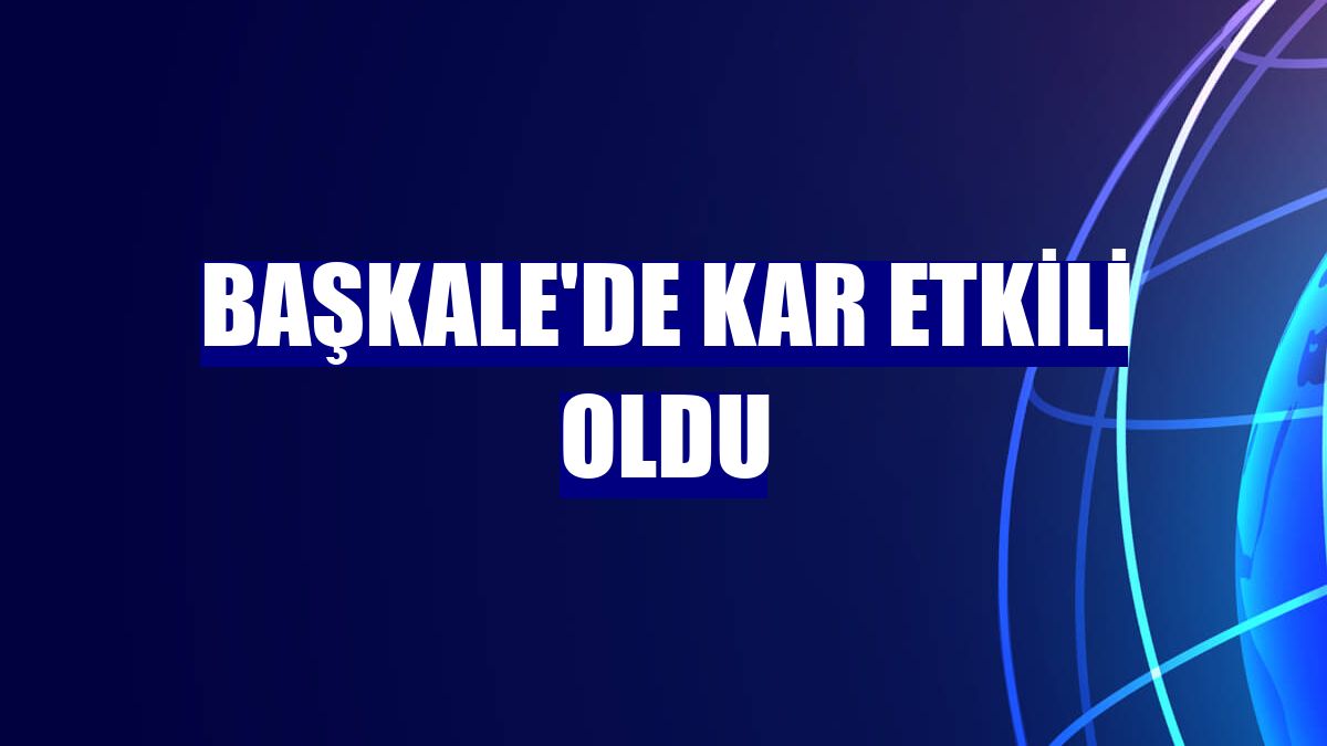 Başkale'de kar etkili oldu