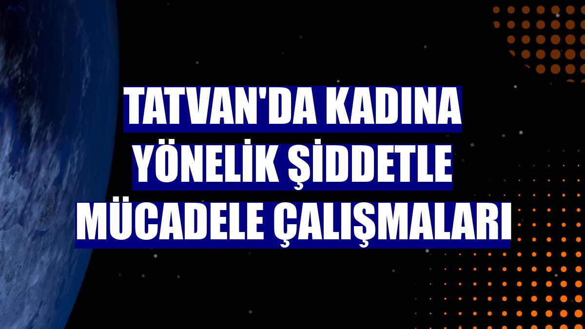 Tatvan'da kadına yönelik şiddetle mücadele çalışmaları