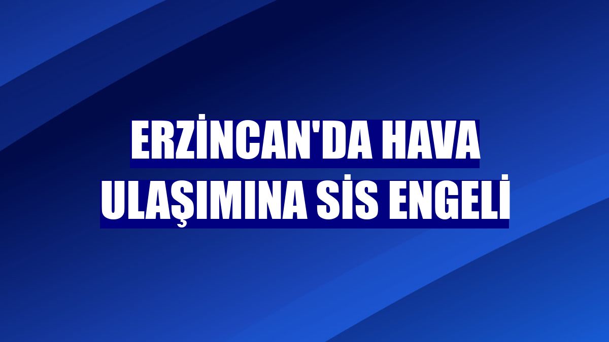 Erzincan'da hava ulaşımına sis engeli